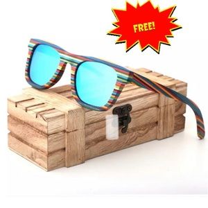 HOST PICK|Wooden Frame Polarized Sunglasses